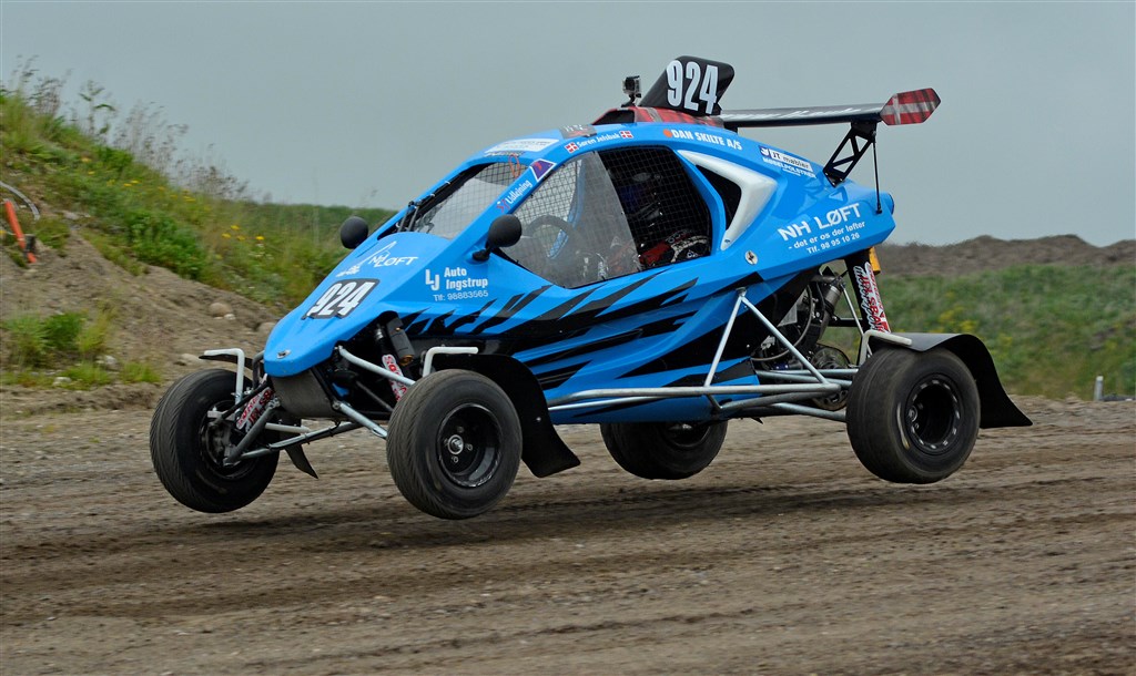 Søren Jelsbak præsterede fuldt flyvende power i CrossCar.
(Foto: Åge Keseler Kirketerp)
